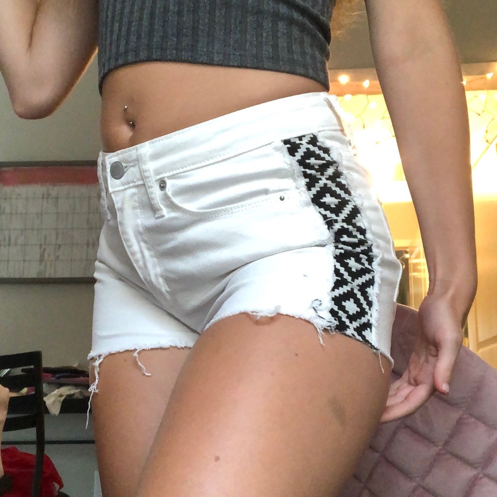 Cute white jean shorts